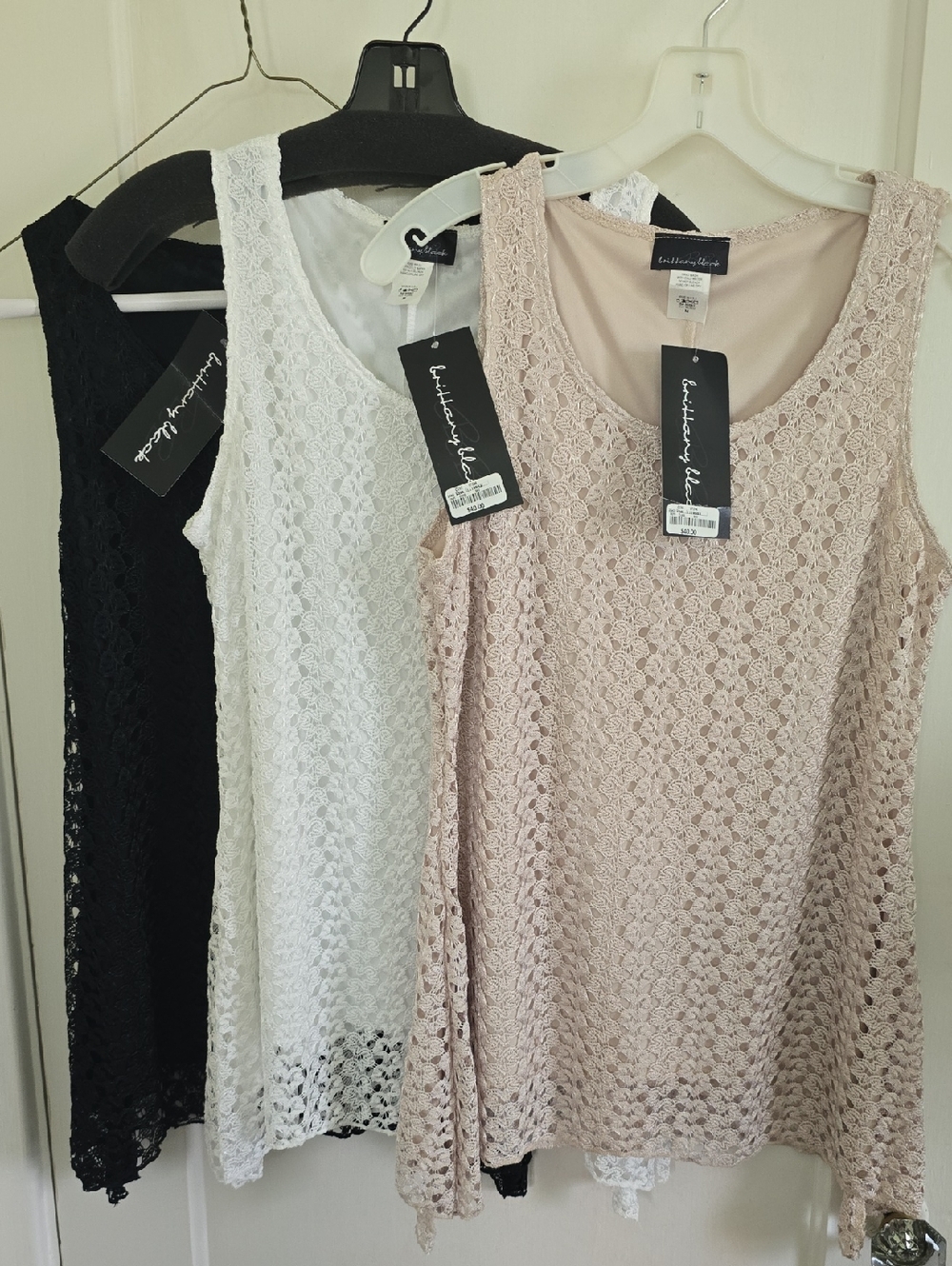 Embellished Lace Tank Tops